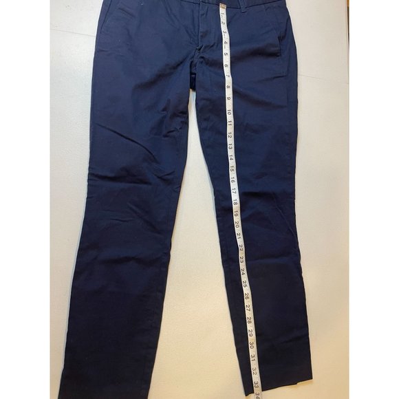 J. Crew Womens Chino Pants Frankie Stretch Slim Fit Mid Rise Navy Blue Size 6 - Picture 7 of 14